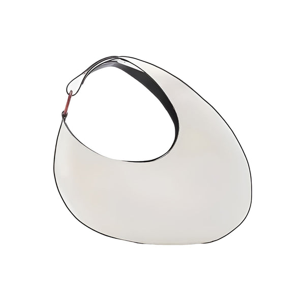 Sac blanc courbé avec anse noire, 46194017698016,46194017730784,46194017763552