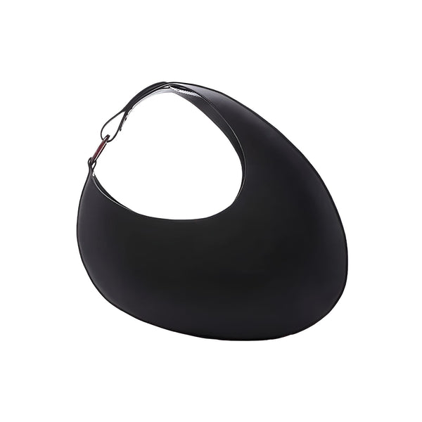 Sac à main noir forme croissant brillant, 46194017698016,46194017730784,46194017763552