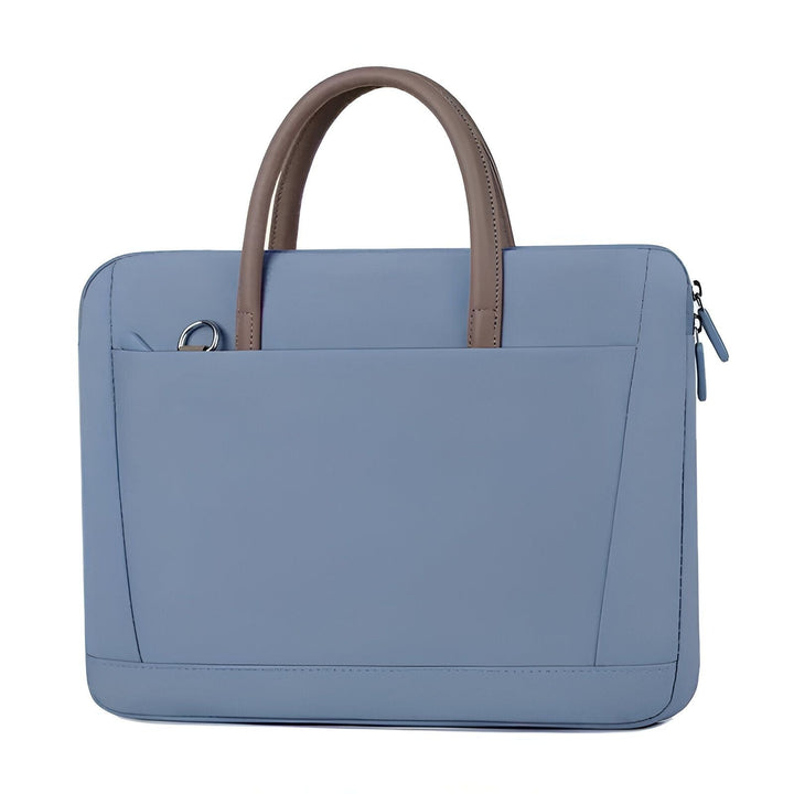 Sacoche ordinateur portable bleue avec poignées marron, 46193911169248,46193911202016,46193911234784,46193911267552,46193911300320,46193911333088,46193911365856,46193911398624,46193911431392,46193911464160,46193911496928,46193911529696,46193911562464,46193911595232,46193911628000