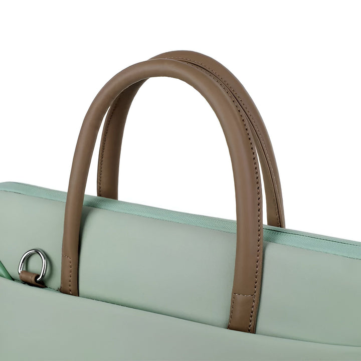 Sac vert clair, poignées marron, zip bleu, anneau argenté., 46193911169248,46193911202016,46193911234784,46193911267552,46193911300320,46193911333088,46193911365856,46193911398624,46193911431392,46193911464160,46193911496928,46193911529696,46193911562464,46193911595232,46193911628000