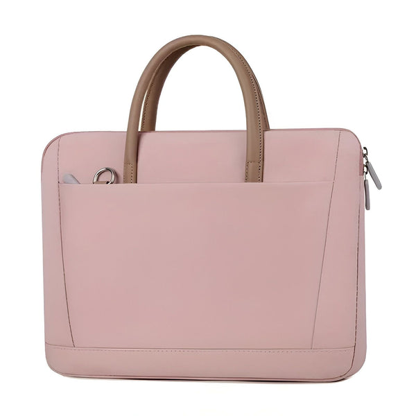 Sacoche pour ordinateur portable rose avec anses beiges et poche avant, 46193911169248,46193911202016,46193911234784,46193911267552,46193911300320,46193911333088,46193911365856,46193911398624,46193911431392,46193911464160,46193911496928,46193911529696,46193911562464,46193911595232,46193911628000
