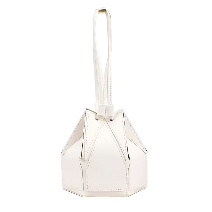 Sac seau blanc en cuir forme géométrique avec poignée, 46194005213408,46194005246176,46194005278944,46194005311712,46194005344480,46194005377248