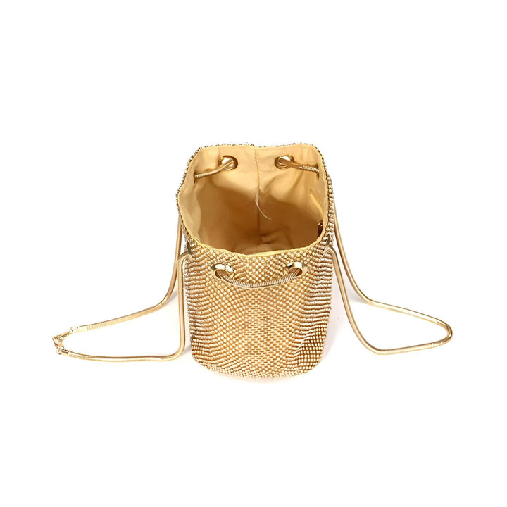 Sac bourse doré en mailles, vide, 46194028544224,46194028576992,46194028609760