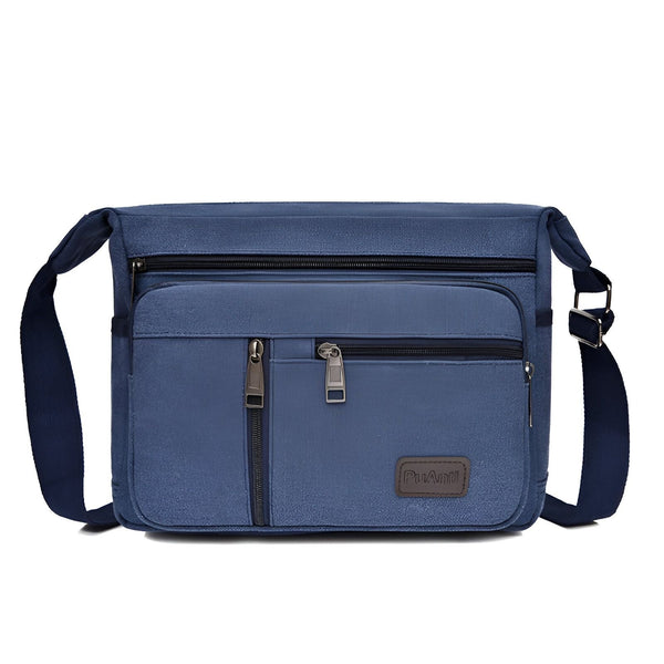 Sac messager bleu marine avec poches zippées., 46194061148384,46194061181152,46194061213920,46194061246688,46194061279456