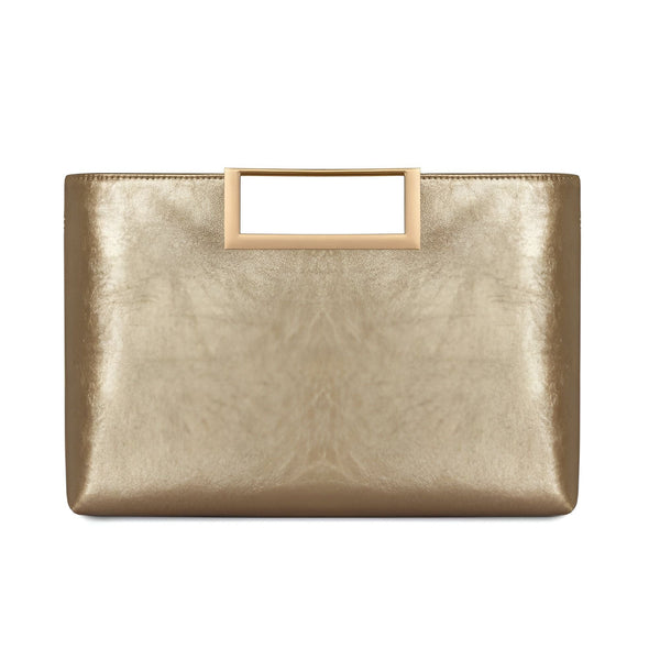 Pochette dorée avec poignée métallique or, 46194031853792